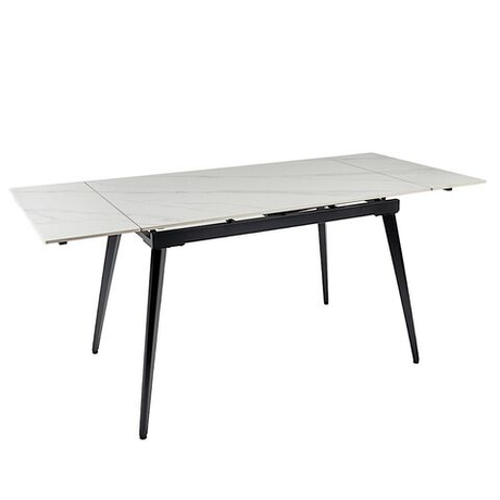 Стол керамический LA ALTA DENVER WHITE MARBLE MATT 120, каркас черный