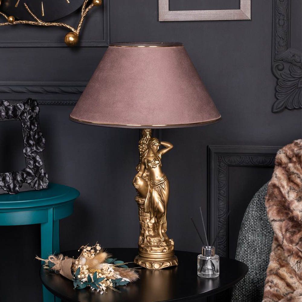 Настольная лампа Девушка с кувшином Бронза Кофе