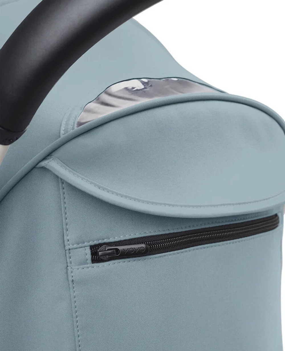 Коляска Stokke YOYO3 Newborn Shell - Newborn Pack рама чёрная Black 2 в 1 Aqua