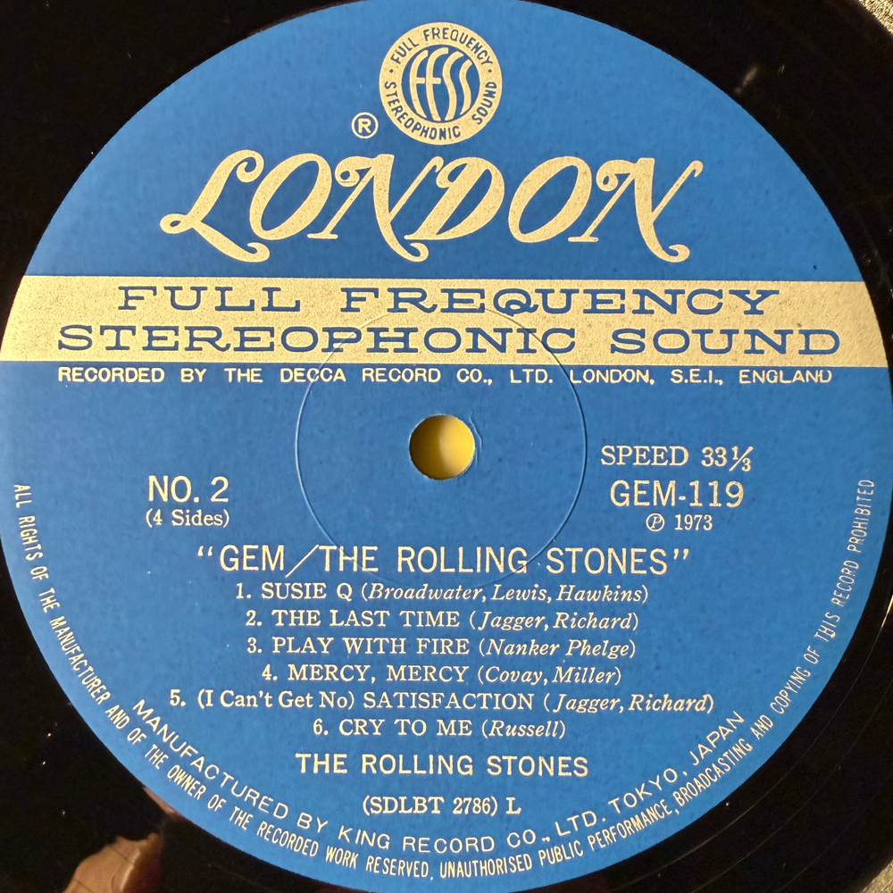 The Rolling Stones ‎– The Rolling Stones 2LP (Япония 1973г.) Т