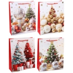 Пакет подарочный «Ёлочные убранства» 26*32*10 см, микс