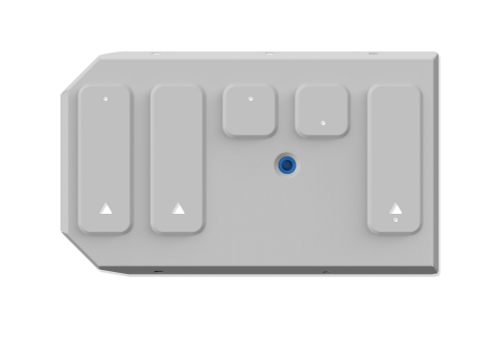 Защита топливного бака Rival для Chery Tiggo 4 Pro МКПП, CVT FWD 2022-н.в., рынок РФ, алюминий 3 мм, с крепежом, штампованная, 333.0946.1