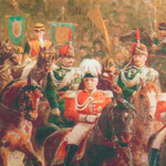 Сюжетный гобелен в парадной раме «На параде»