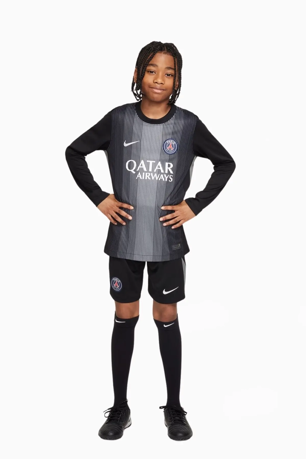 Футболка с длинными рукавами Nike PSG 25/26 Goalkeeper Stadium Junior - черный