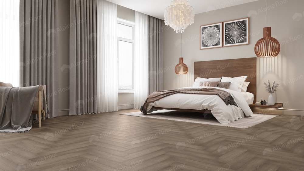 Напольная каменно-полимерная плитка PARQUET LIGHT ДУБ НАСЫЩЕННЫЙ ЕСО 13-7