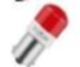 Светодиод 12-24V T25  ШАР 1156 RED 4.9W (1конт) Шар красный-белый обод (кт2шт) S0107-1R