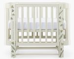 Детская кроватка-трансформер Happy baby Mommy Love в комплекте с расширением 160х70 sage