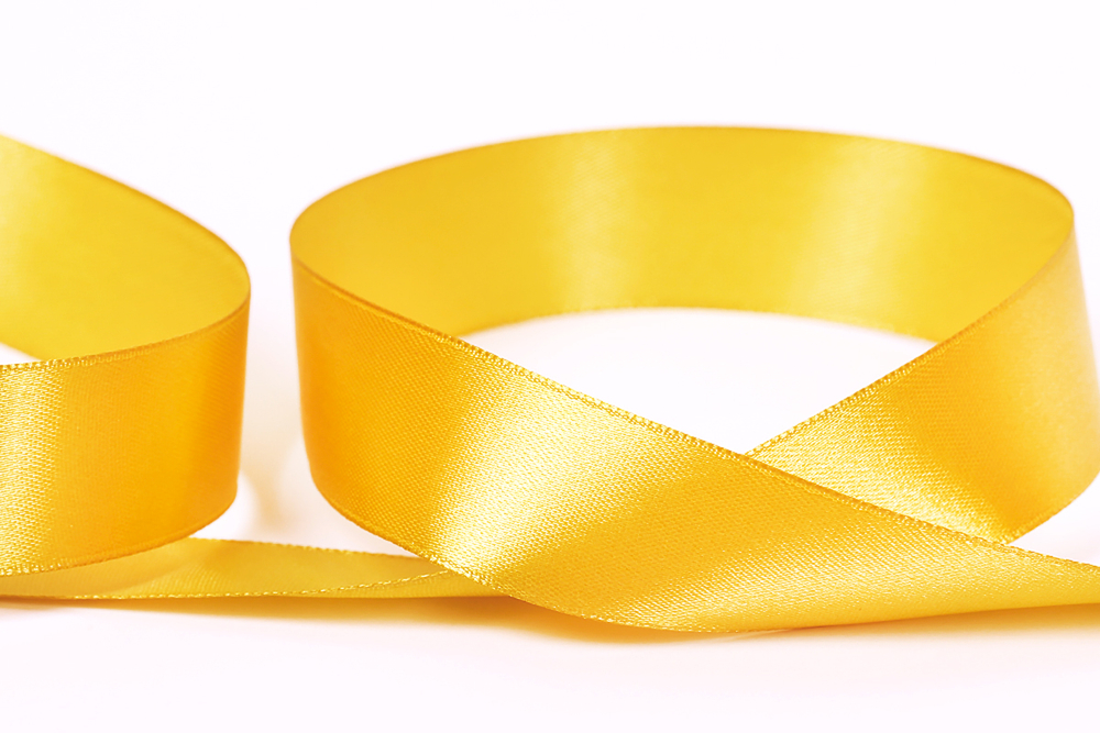 Лента атласная 25 мм "Gamma" №015 желтый