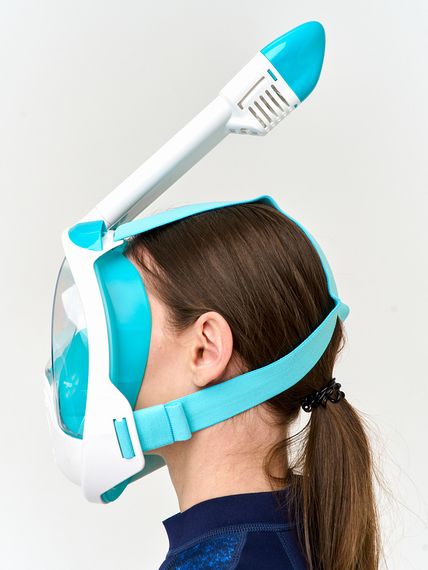 Маска полнолицевая Sargan Планета океан 2.0 белый/бирюзовый