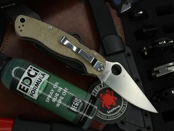 Складной нож Spyderco Paramilitary 2 81MPCW2 CRUWEAR c клинком из стали CPM Cru-Wear, рукоять микарта