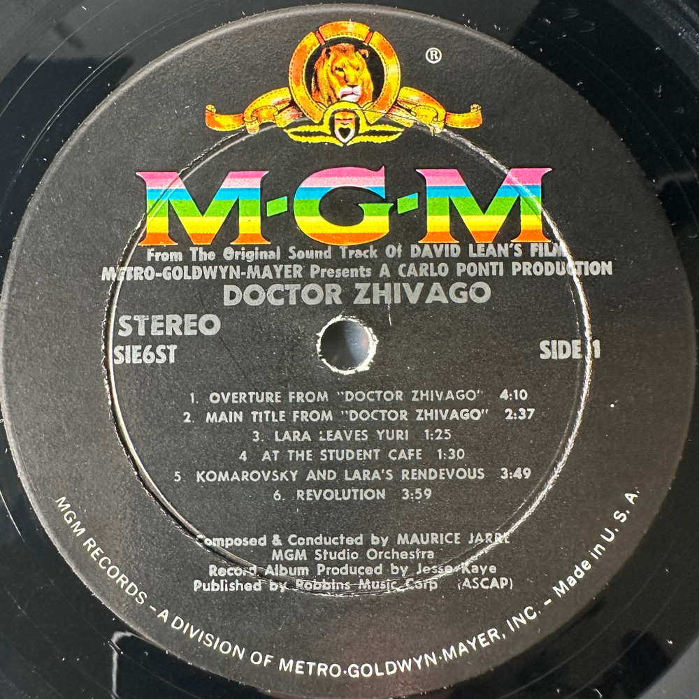 Maurice Jarre ‎– Doctor Zhivago (США 1965г.)