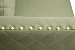 Кресло велюровое 98x101x88см Garda Decor Sorrento оливковое с колесиками