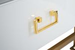 Консоль Garda Decor 2 ящика белая, золото 120*42*77 см
