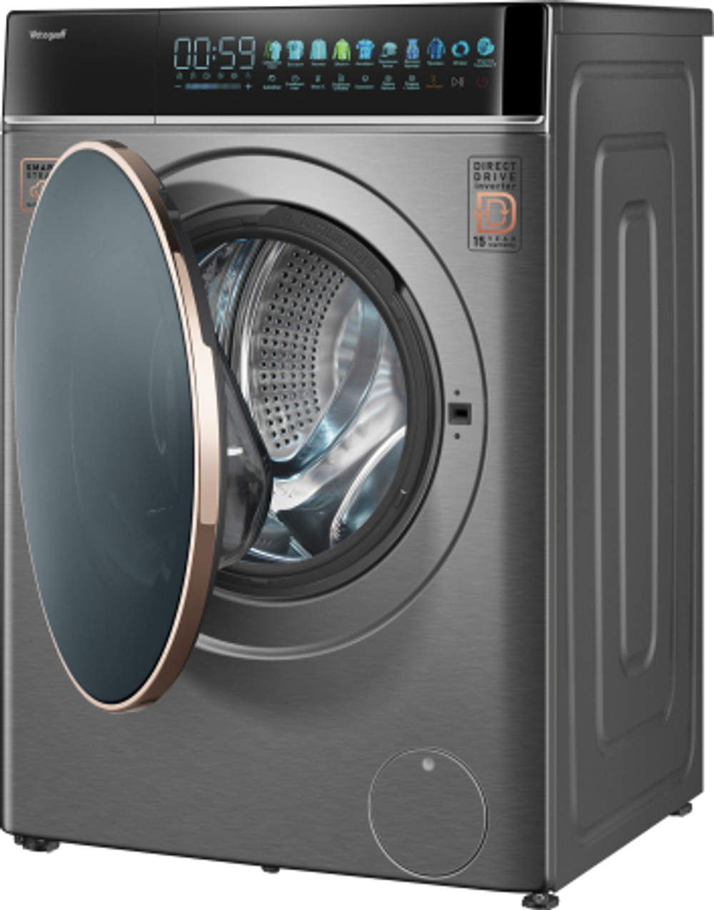 Стиральная машина Weissgauff WM 58411 Direct Drive Inverter Premium Steam Grey