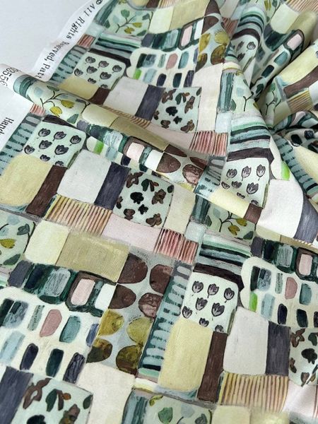 АБСТРАКТНЫЕ ОКОШКИ, БИРЮЗОВЫЙ - 100% хлопок 3