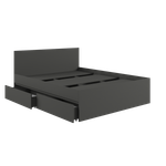 МС Мадера Кровать с ящ. К1.6М с дсп 1600*2000 б/м. (лдсп графит новый)