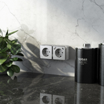 Розетка с заземлением, шторками и USB тип A+C Gallant серебряный W5071706