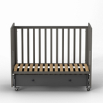 Кровать ANTEMI Classic Sleep 120х60 ящик+универсальный маятник цвет: Графит арт. НИК 22г