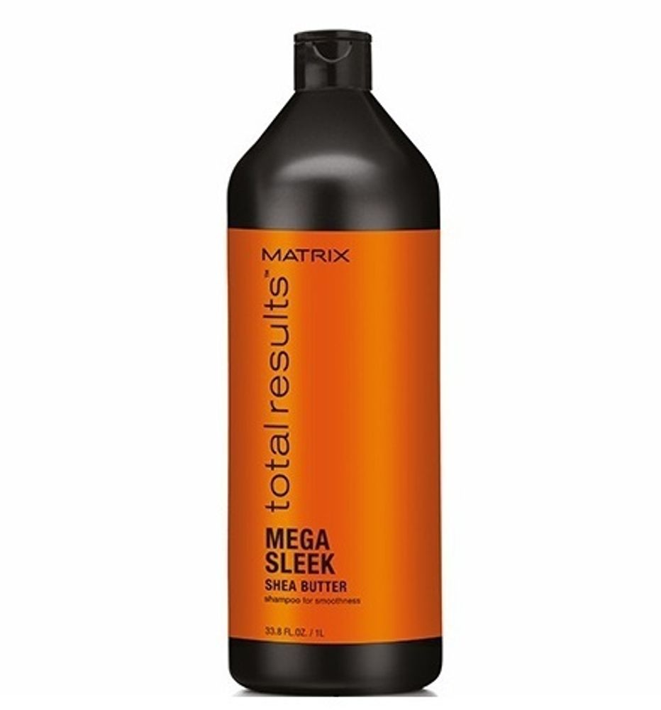 Matrix Шампунь для волос Mega Sleek, с маслом ши, для гладкости непослушных волос, 1000 мл