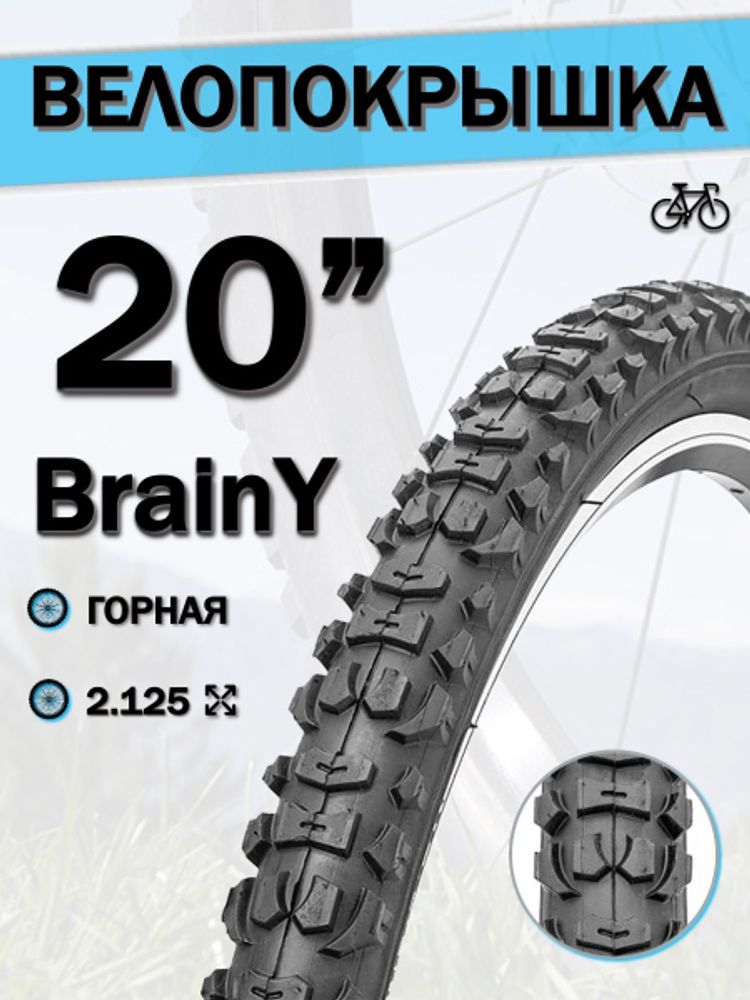 Велопокрышка 20&quot; BrainY 20x2.125 XR-001/690065