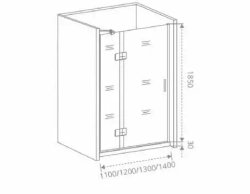 Душевая дверь в нишу Bas Saturn WTW 140*185 L