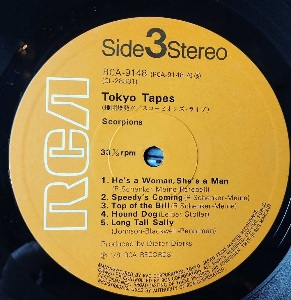 Винтажная виниловая пластинка LP Scorpions Tokyo Tapes (Japan 1978) (No Obi) Suspender Love