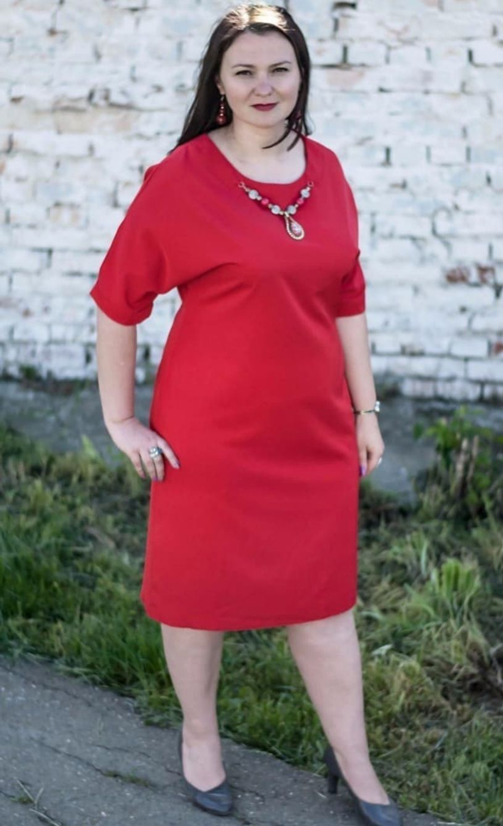 Платье женское на работу по фигуре праздничное повседневное летн  на пуговицах вельвет вельветовое плотное осеннее весеннее зимнее офисное футлярное красное большой размер 54  4XL 3 XL 2XL плотное трикотаж вискоза с рукав 3/4 летучая мышь силуэтное