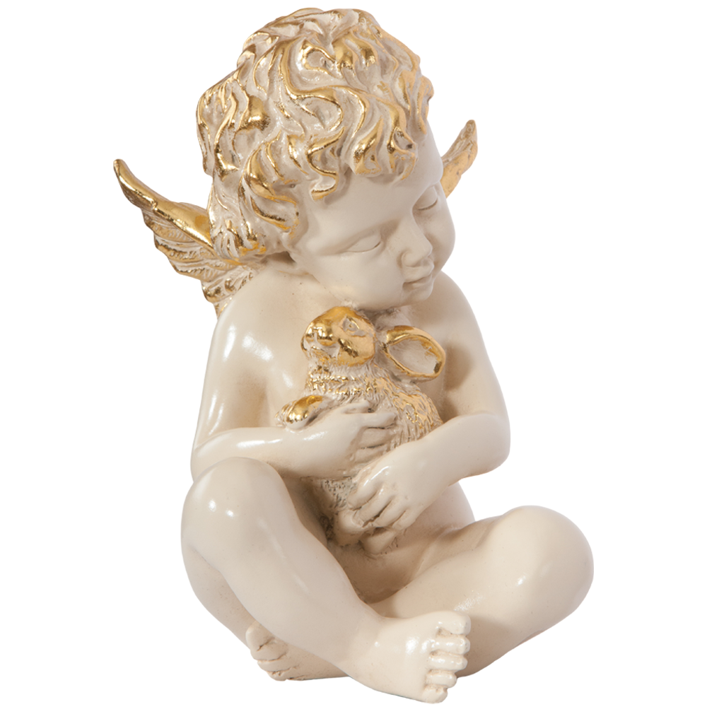 Статуэтка Ангел с кроликом Айвори
