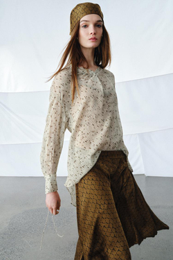 ZARA РУБАШКА ИЗ СТРУЯЩЕЙСЯ ТКАНИ С ПРИНТОМ — ZW COLLECTION, РАЗНОЦВЕТНЫЙ