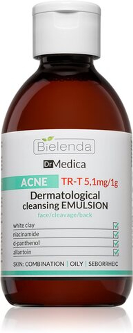 Bielenda Dr Medica Acne - дерматологическая очищающая эмульсия для жирной кожи, склонной к акне /   250  ml  / GTIN 5902169030391