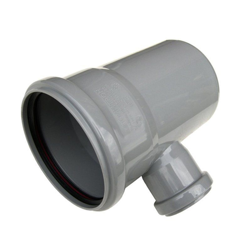 Тройник ПП (полипропилен) для канализации прямой 90гр. Дн 50-40 с уплотнительным кольцом, Политэк