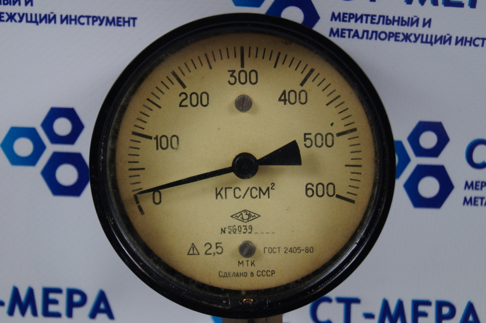 Манометр МТК-600 кгс/см² резьба 1/2" труб. 100мм