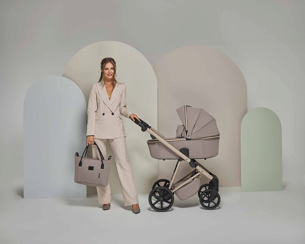 Детская коляска Adamex Delta Natura 2 в 1 DN-4-CAPPUCCINO (КАПУЧИНО)