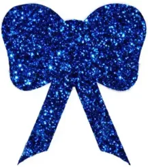 Бантик из пенофлекса с блестками 150 мм., синий, ПромЕлка (Б1-150BLUE)