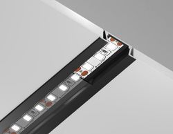 Ambrella Алюминиевый профиль встраиваемый 21.5*6.8 для светодиодной ленты до 11мм Alum Profile GP1001BK/BK