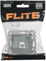 FLITE Розетка компьютерная RJ45 категория 6 UTP РК6-1-0-ФлС серый IEK