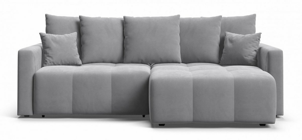 Угловой диван Босс Тренд Велюр Монолит сталь