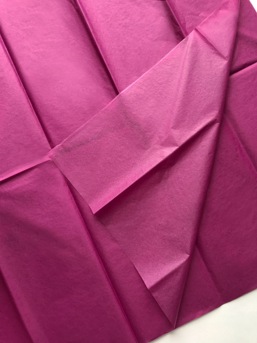 Бумага тишью 50 х 66 см (10 листов),  фуксия