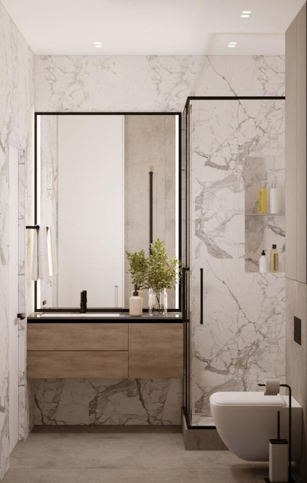 Дизайн ванной комнаты с душевой с фото - статья Carte Blanche