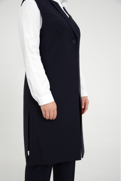 Жилет с подкладом 1634ОП, Тёмно тёмно син #70ТТСи061634ОП