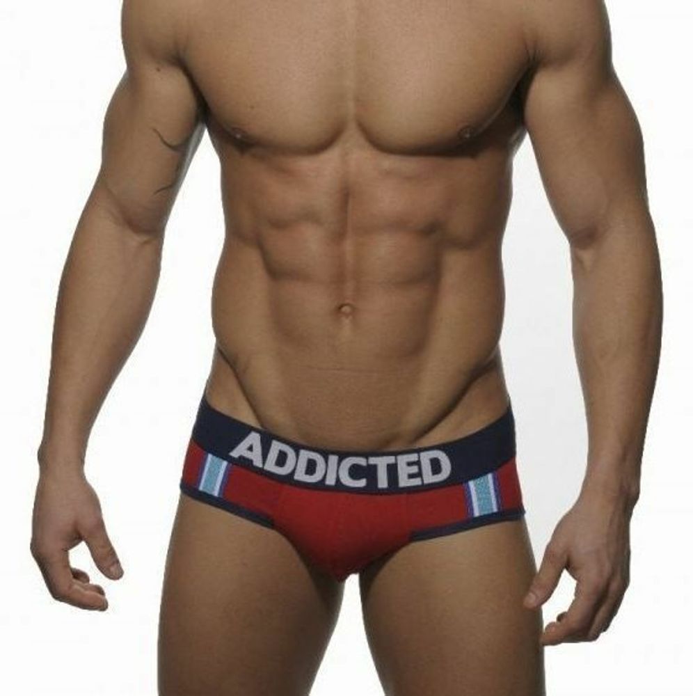 Мужские трусы брифы Seobean Addicted  Brief Side Navy Red