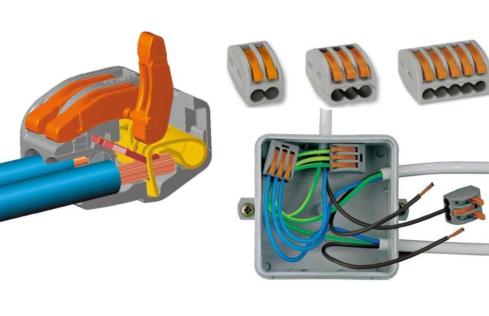 Способы соединения проводов в распределительной коробке