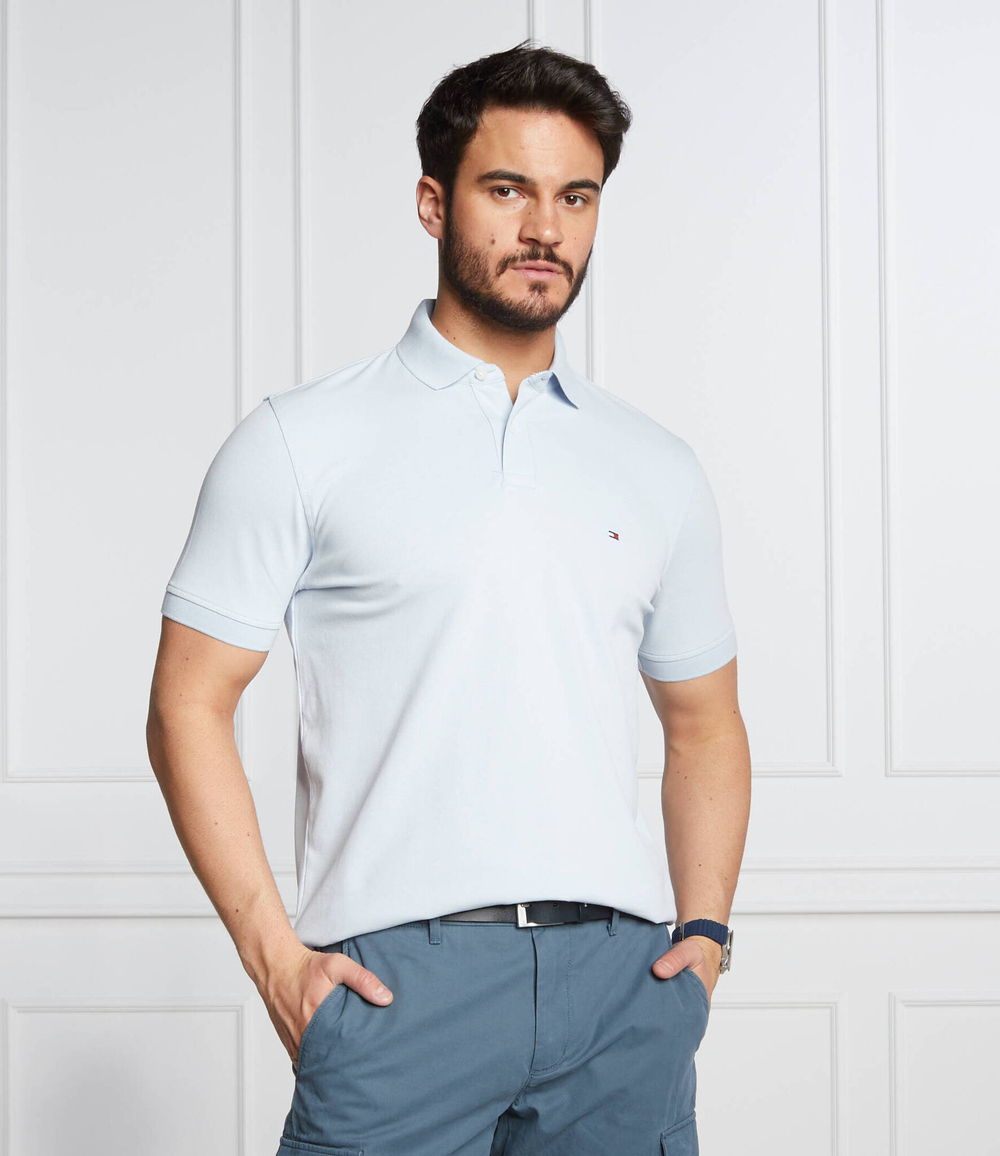 Поло Tommy Hilfiger - голубой(MW0MW17770)
