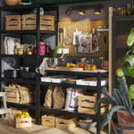 Ящик для хранения вещей Кнагглиг/Knagglig 46х31х25 из массива сосны с ручками большой, органайзер, контейнер, коробка для хранения вещей и игрушек для стеллажа