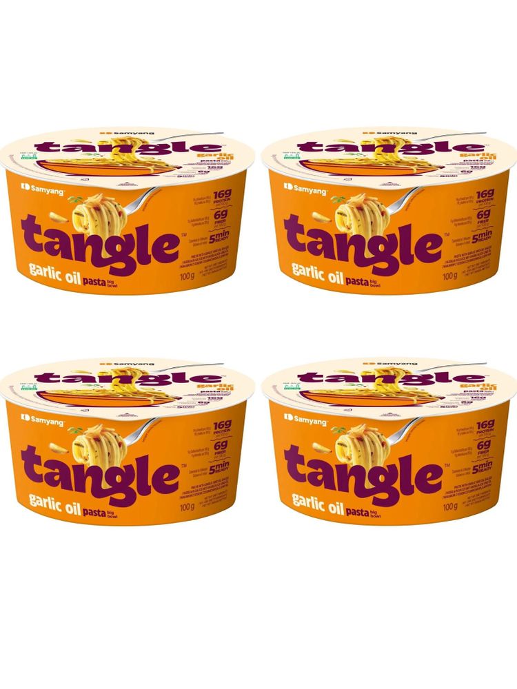 Лапша чесночная Samyang Tangle Garlic Oil стакан 100 г x 4 шт