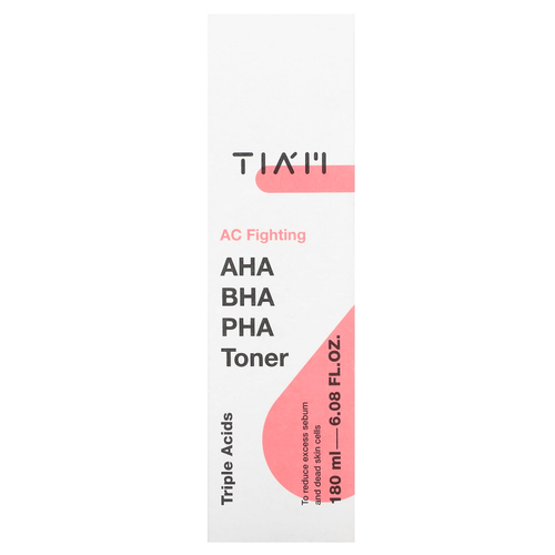 Tiam, AC Fighting, AHA, BHA, тонер с ПГК, 180 мл (6,08 жидк. унц.)