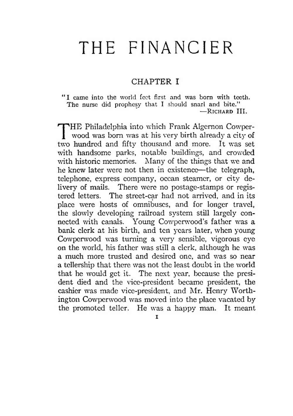 The financier | Dreiser Theodore