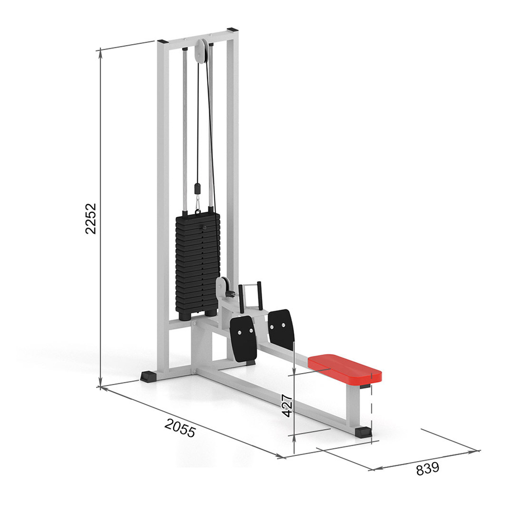 Горизонтальная тяга Серый