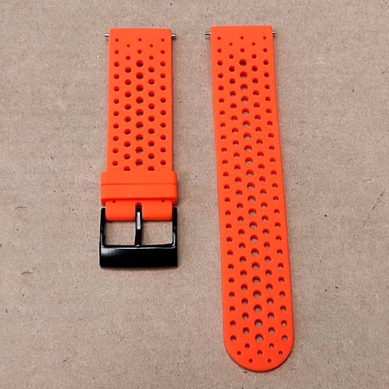 Силиконовый дышащий ремешок Suunto 24 mm для 9 / 9 Baro / 7 / D5 / Spartan Sport быстросъемный (Athletic 1) короткий (Огненно-красный)
