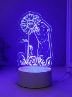 Светильник "Суслик и ромашка" LED RGB от сети RISALUX 9,5х10